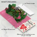 I Love You Sloths Pop-Up Card and Full of Hearts Valentine Sentiment Card for Daughter