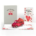Love Delivery Truck Pop-Up Card and Full of Hearts Valentine Sentiment Card for Daughter