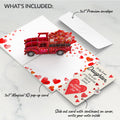 Love Delivery Truck Pop-Up Card and Full of Hearts Valentine Sentiment Card for Daughter