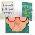 Pick You Every Time Valentine Pop-Up Card and Sentiment Set for Boyfriend