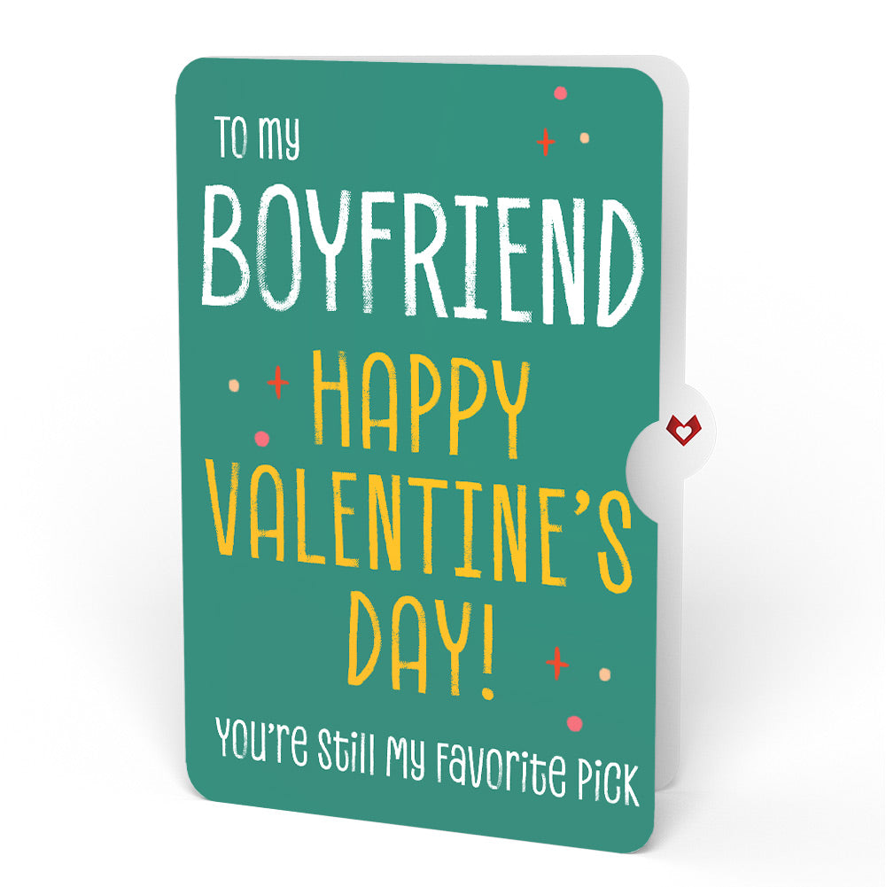 Pick You Every Time Valentine Pop-Up Card and Sentiment Set for Boyfriend