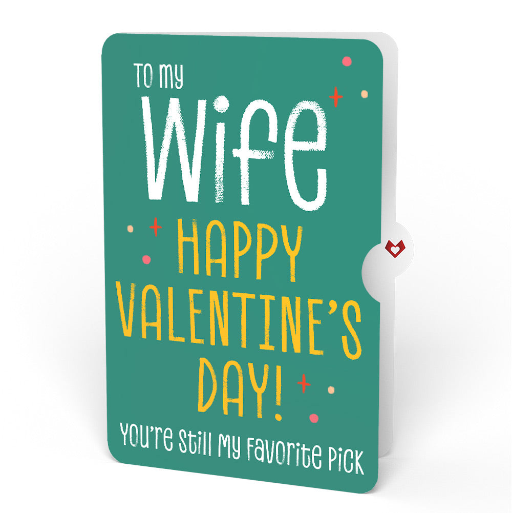 Pick You Every Time Valentine Pop-Up Card and Sentiment Set for Wife
