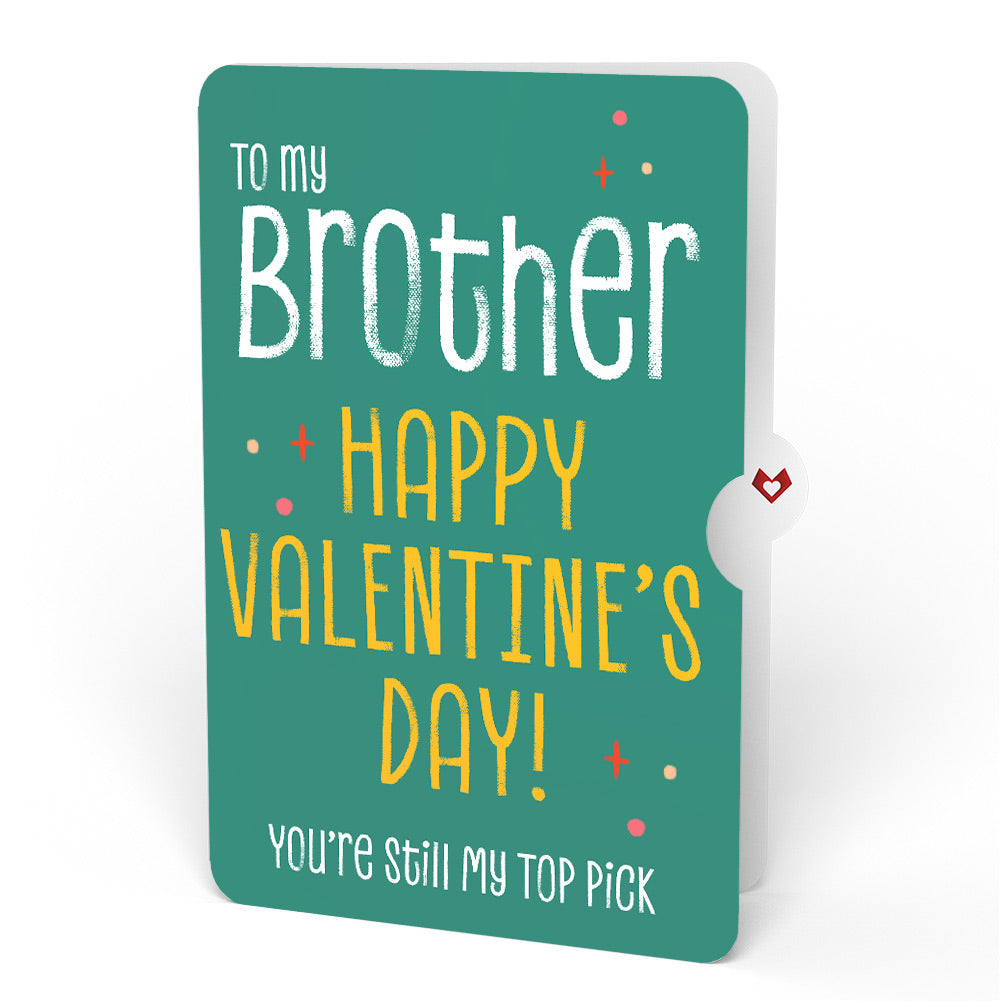 Pick You Every Time Valentine Pop-Up Card and Sentiment Set for Brother
