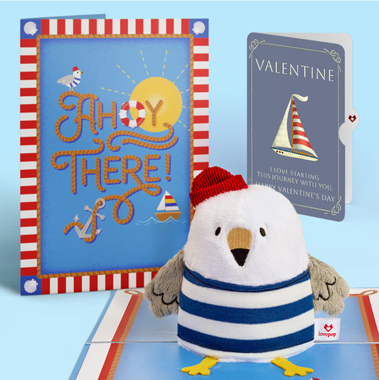 'Ahoy There' Valentine Plushpop Card and Start of Our Journey Sentiment Set