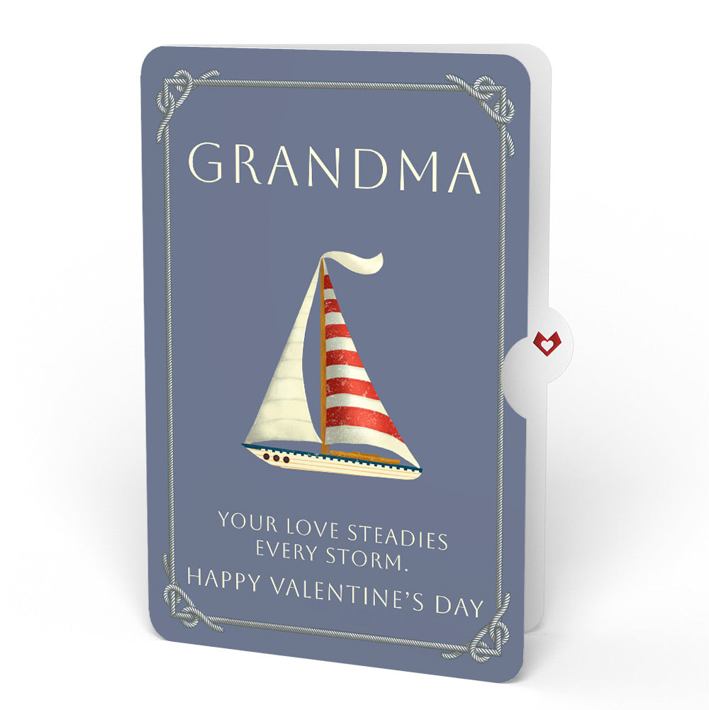 'Ahoy There' Valentine Plushpop Card and Sentiment Set for Grandma
