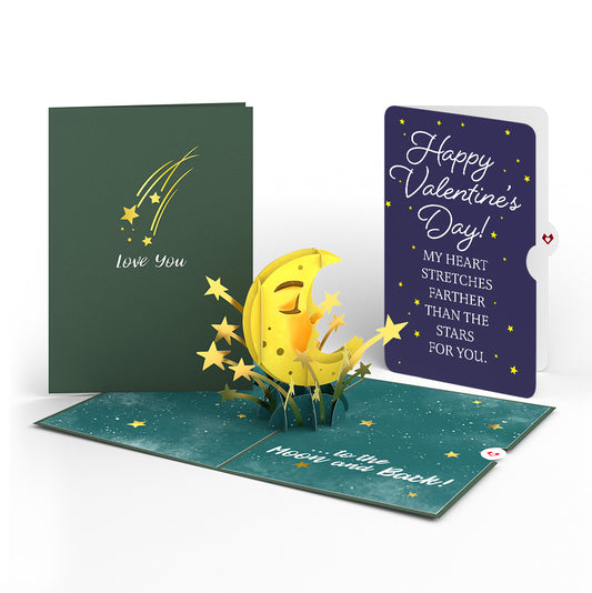 Love You to the Moon and Back Valentine Pop-Up Card and Sentiment Set