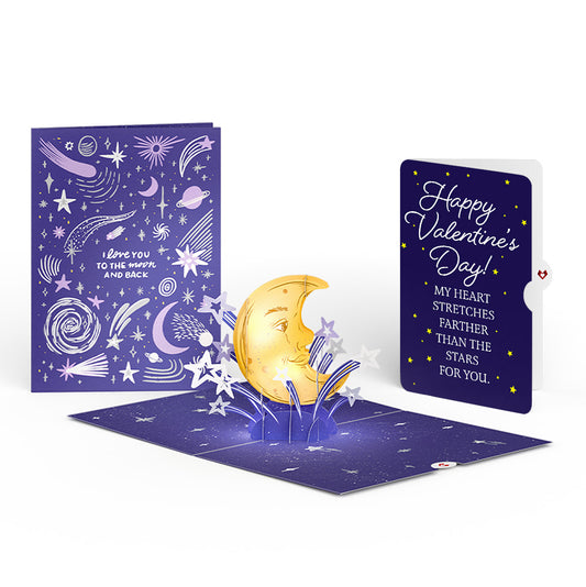 Love You to the Moon and Back Valentine Light-Up Pop-Up Card and Sentiment Set