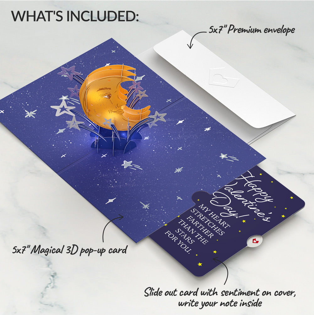 Love You to the Moon and Back Valentine Light-Up Pop-Up Card and Sentiment Set