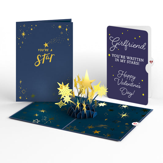 You're a Star Valentine Pop-Up Card and Sentiment Set for Girlfriend