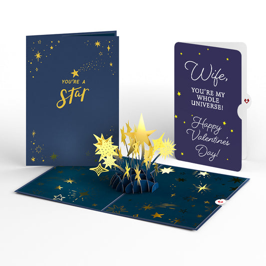 You're a Star Valentine Pop-Up Card and Sentiment Set for Wife