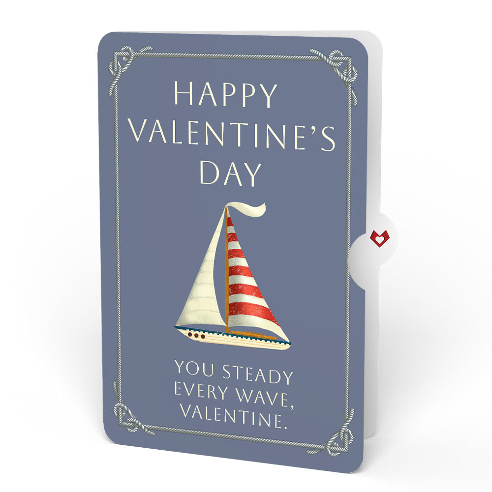 Sailboat on the Horizon Valentine Pop-Up Card and Sentiment Set