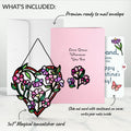 Love Grows Heart Valentine Suncatcher Card and Sentiment Set for Husband