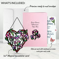 Love Grows Heart Valentine Suncatcher Card and Sentiment Set for Granddaughter
