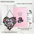 Love Grows Heart Valentine Suncatcher Card and Sentiment Set for Daughter