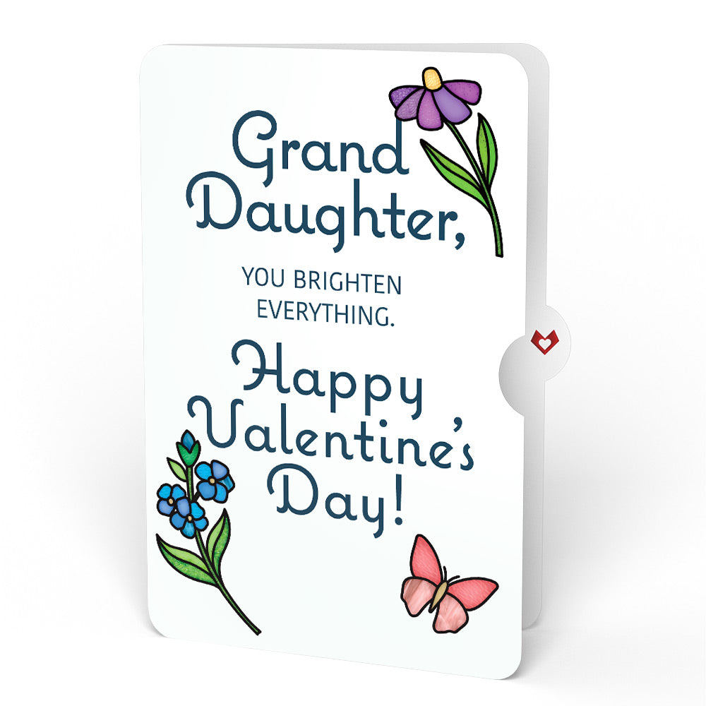 Garden Glow Valentine Suncatcher Bouquet and Sentiment Set for Granddaughter