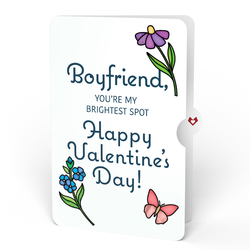 Sunlit Hydrangeas Valentine Suncatcher Bouquet and Sentiment Set for Boyfriend