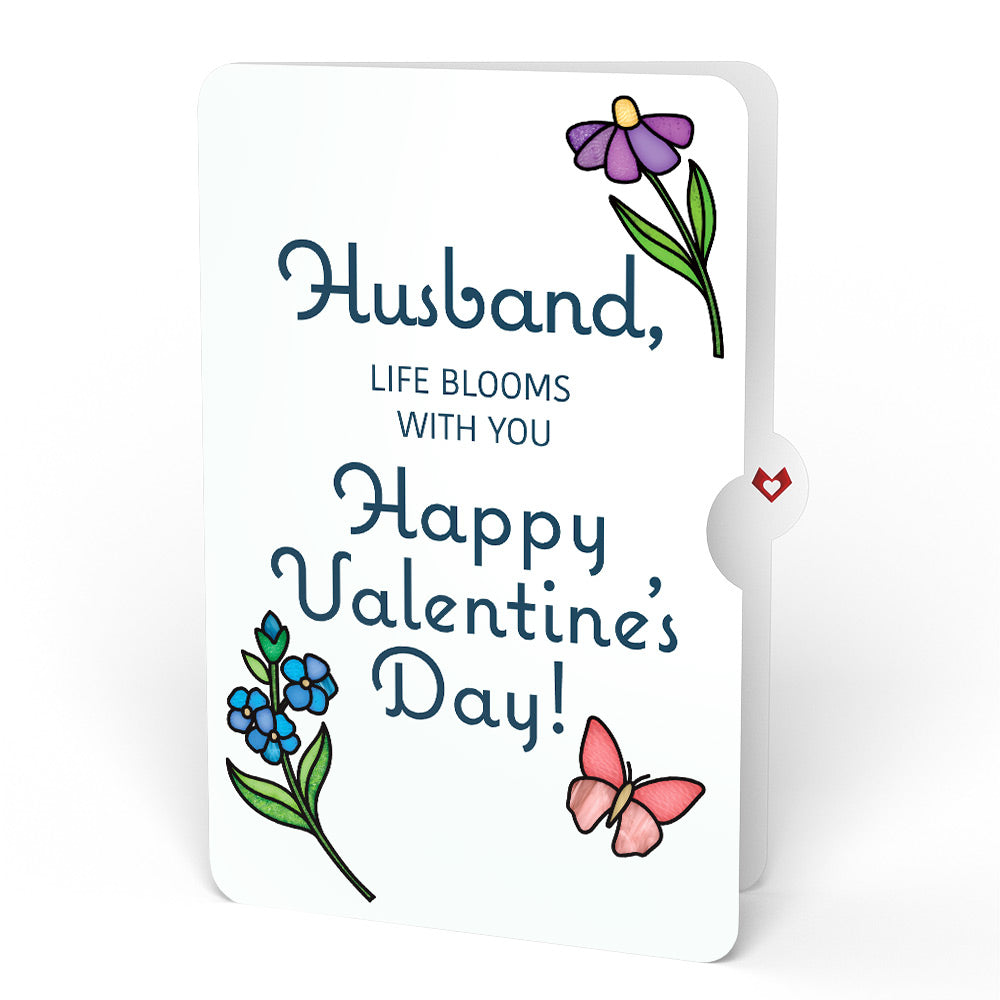 Sunlit Hydrangeas Valentine Suncatcher Bouquet and Sentiment Set for Husband