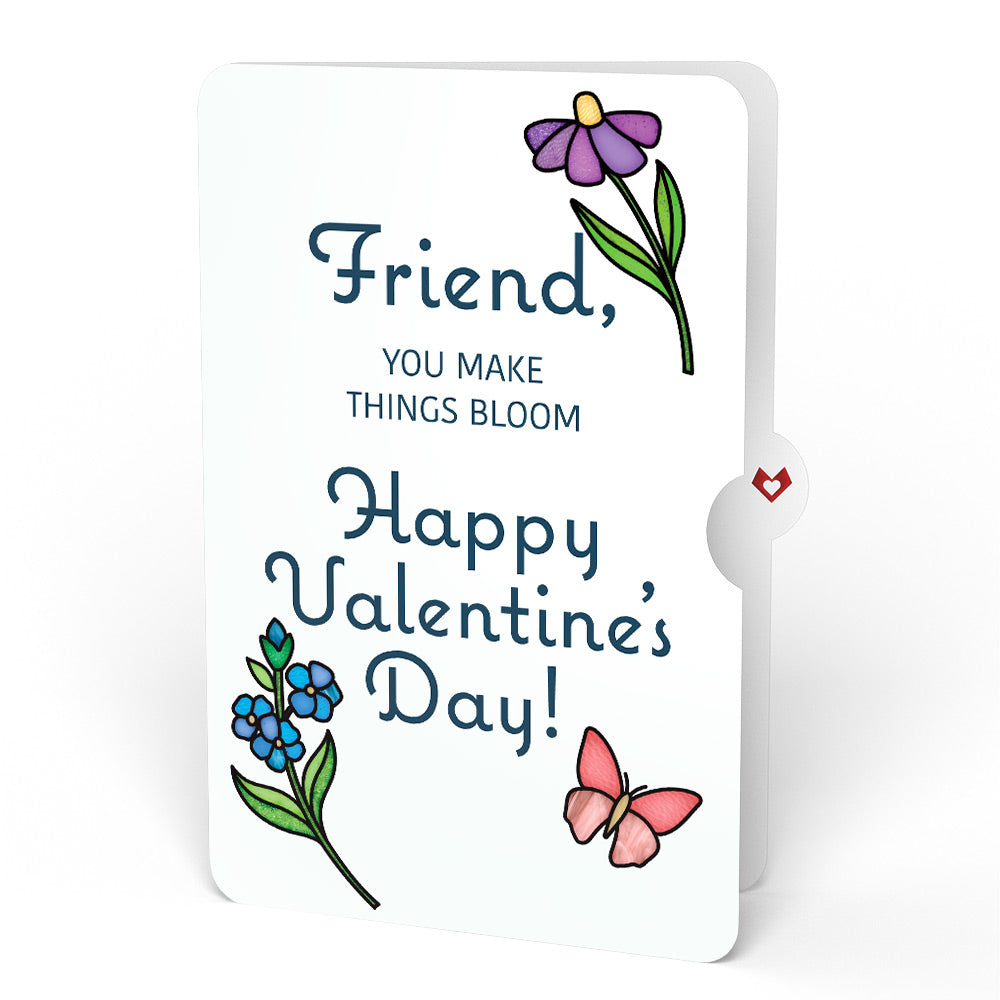 Sunlit Hydrangeas Valentine Suncatcher Bouquet and Sentiment Set for Friend