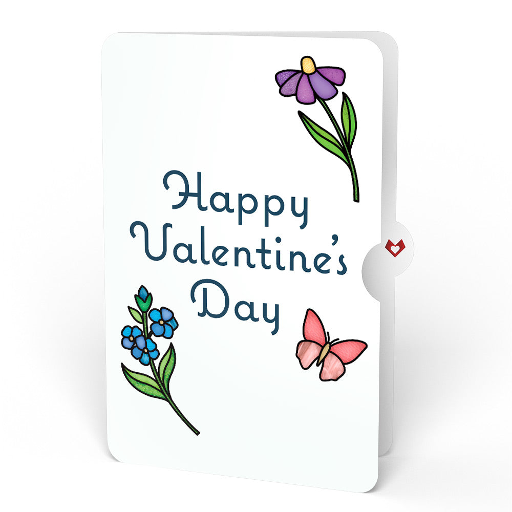 Sunlit Hydrangeas Valentine Suncatcher Bouquet and Sentiment Set