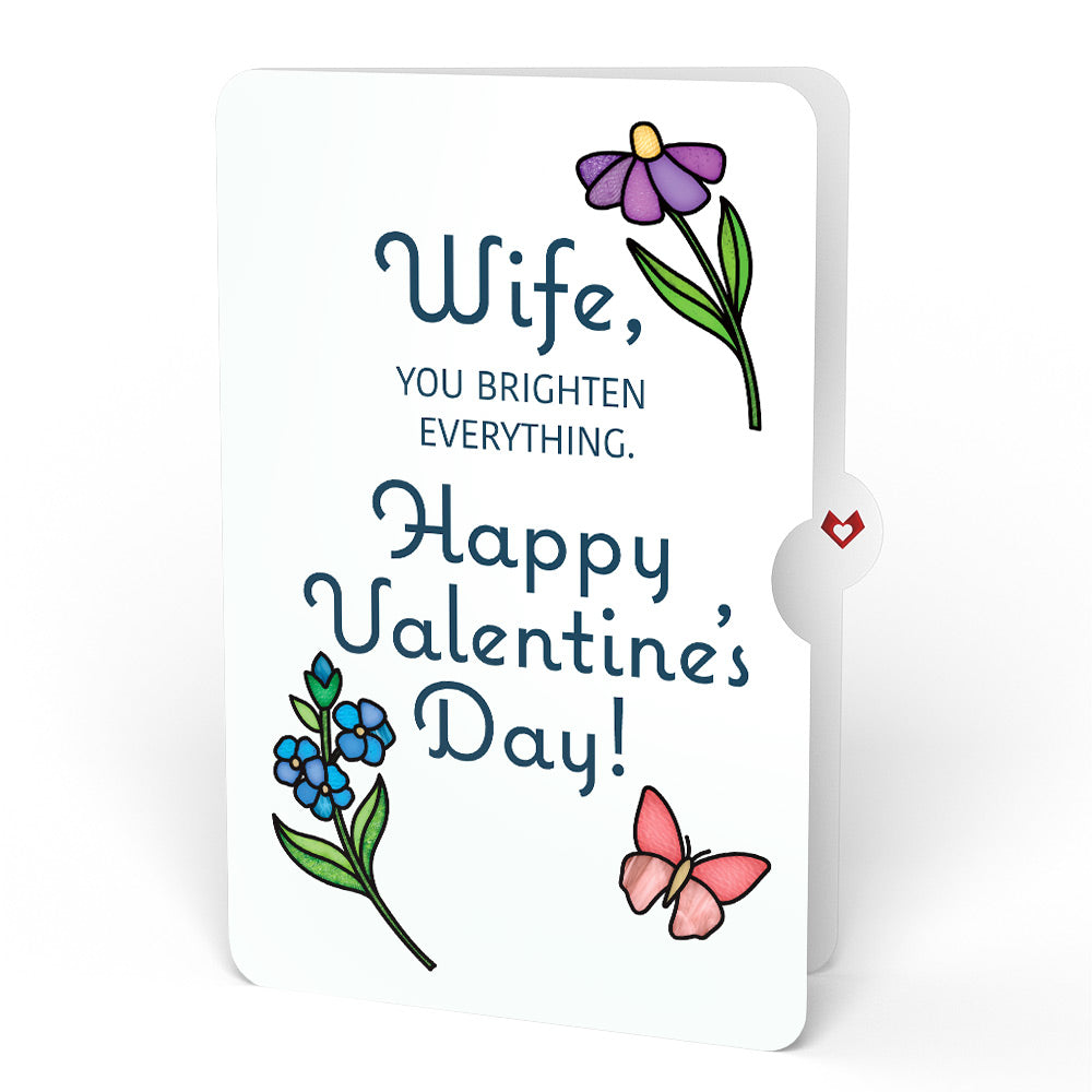 Vibrant Tulip Valentine Suncatcher Bouquet and Sentiment Set for Wife
