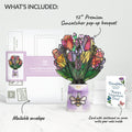 Vibrant Tulip Valentine Suncatcher Bouquet and Sentiment Set for Daughter