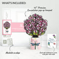 Sun-dappled Cherry Blossom Valentine Suncatcher Bouquet and Sentiment Set