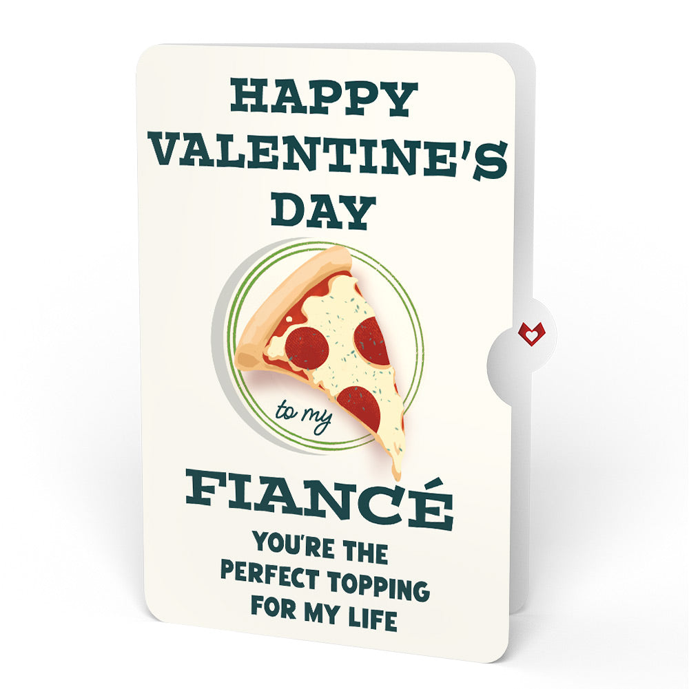 Pizza Love Valentine Pop-Up Card and Sentiment Set for Fiancé