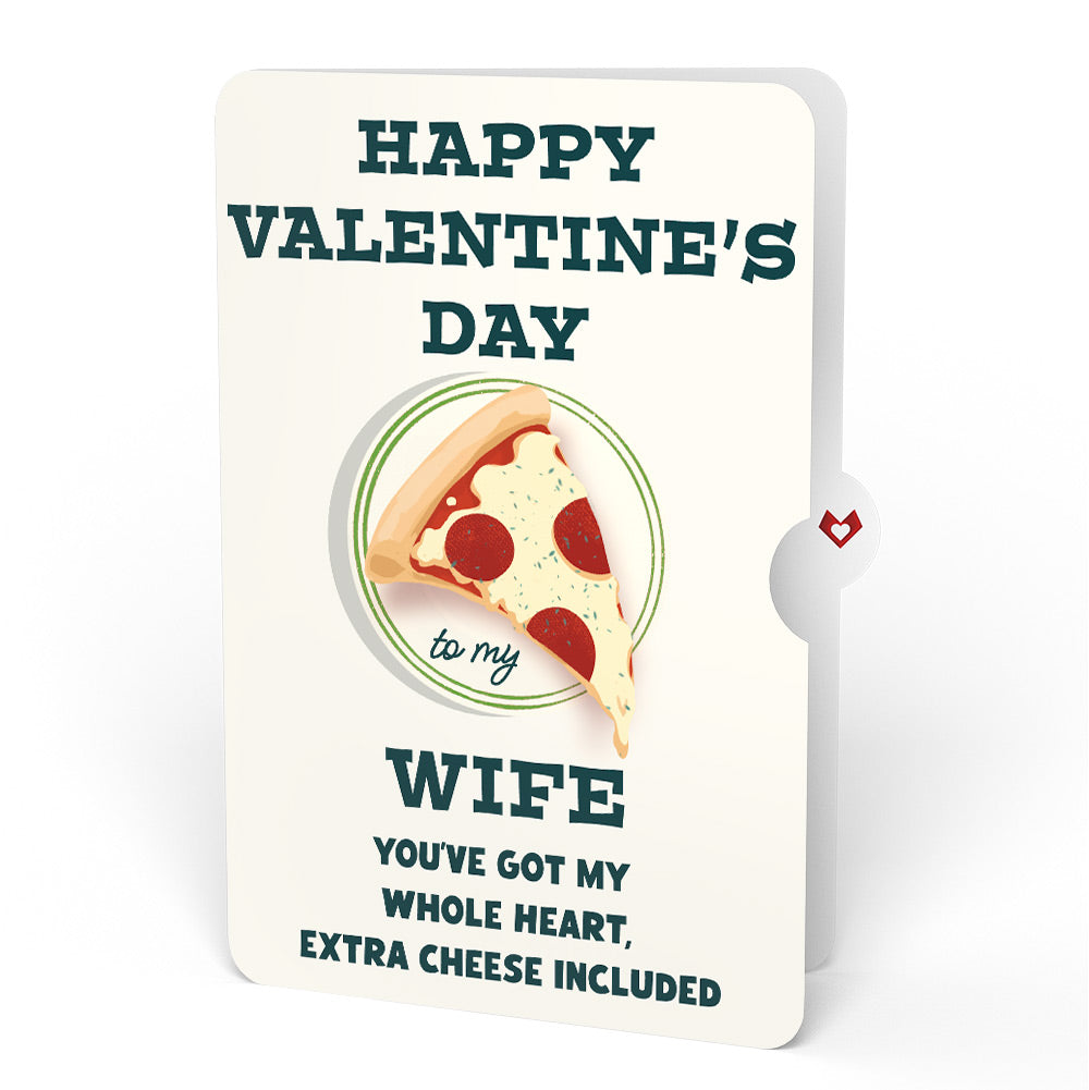 Pizza Love Valentine Pop-Up Card and Perfect Slice Sentiment Set for Wife