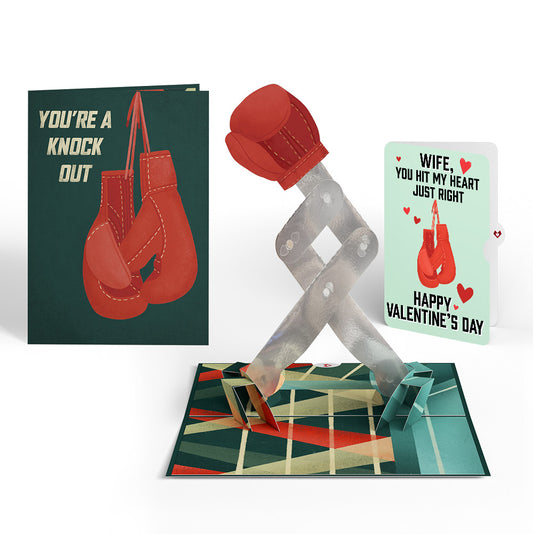 You're a Knock Out Valentine Pop-Up Card and Sentiment Set for Wife