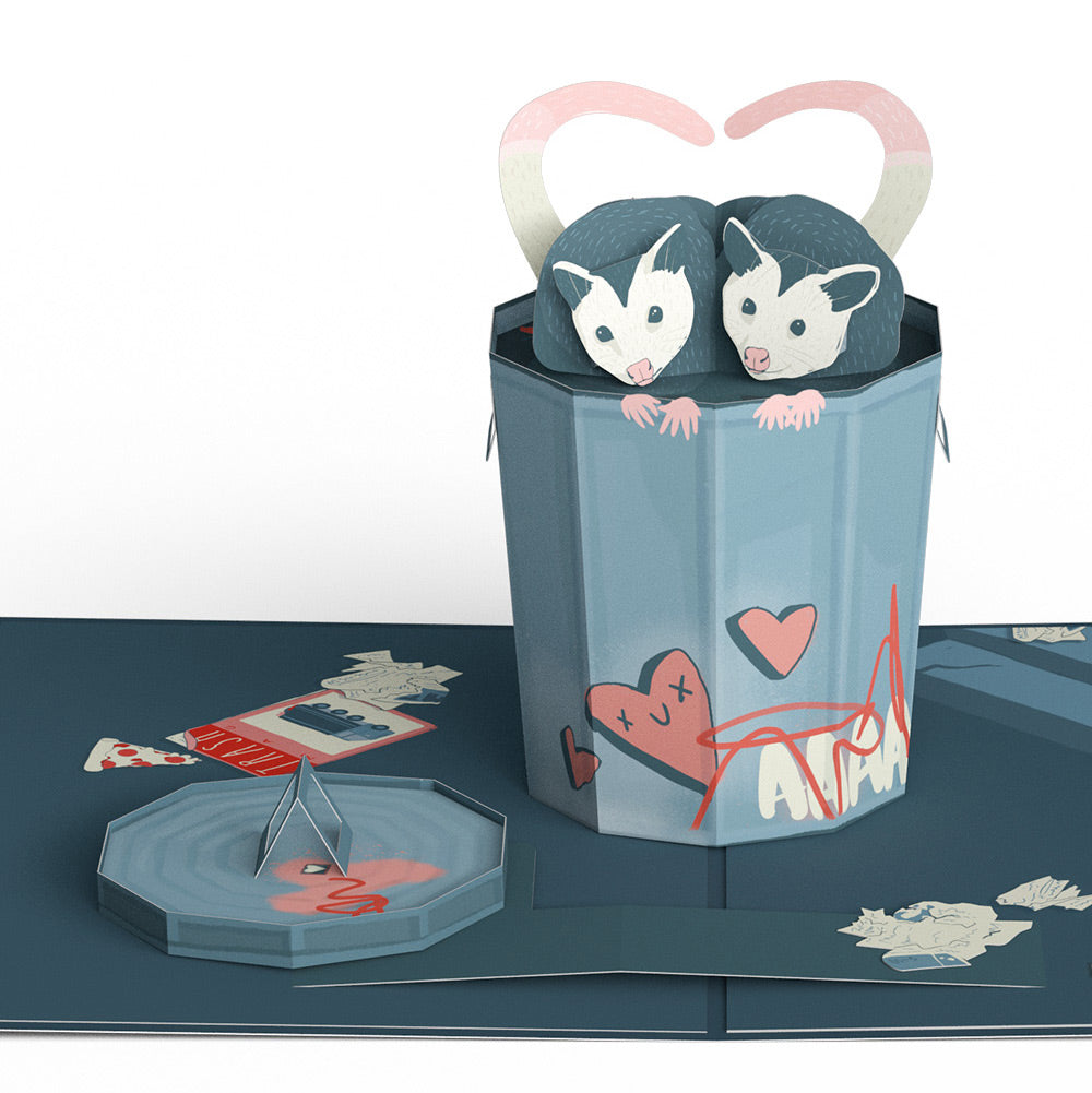 Life Without You Is Trash Possums Valentine Pop-Up Card and Sentiment Set for Bestfriend