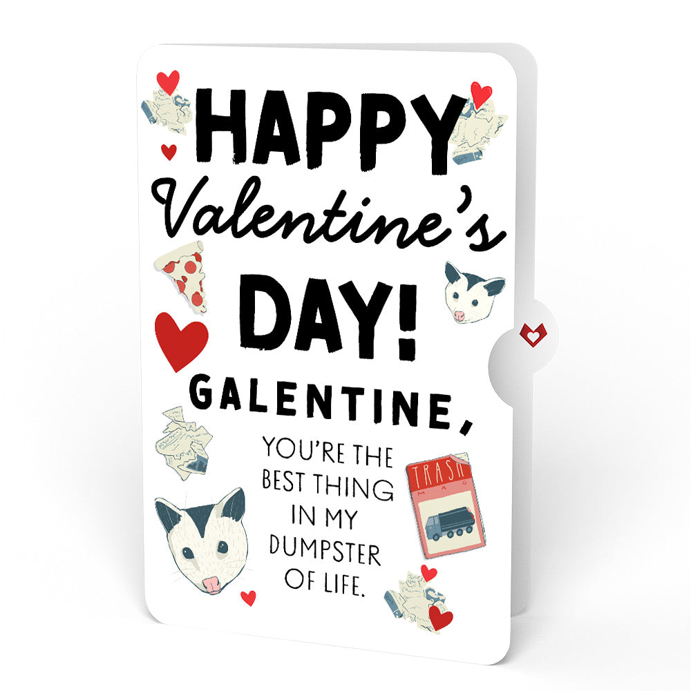 Life Without You Is Trash Possums Valentine Pop-Up Card and Sentiment Set for Bestfriend