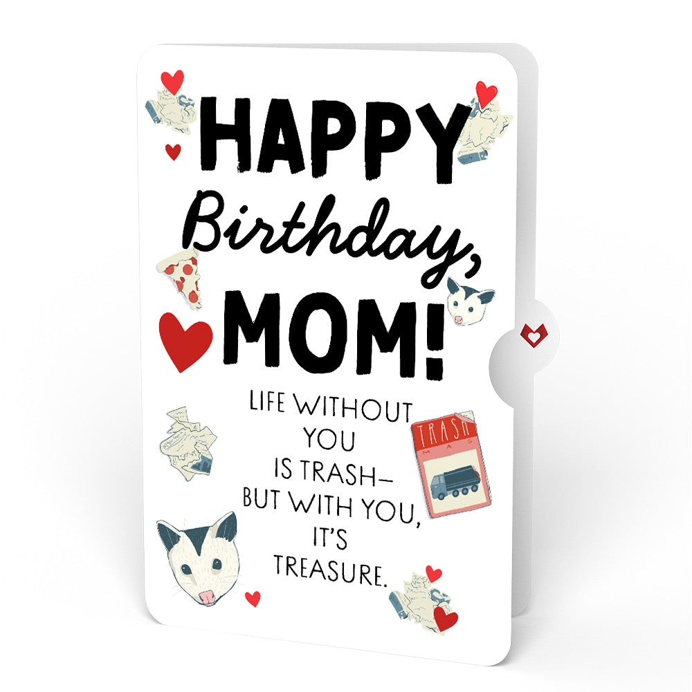 Life Without You Is Trash Possums Birthday Pop-Up Card and Sentiment Set for Mom