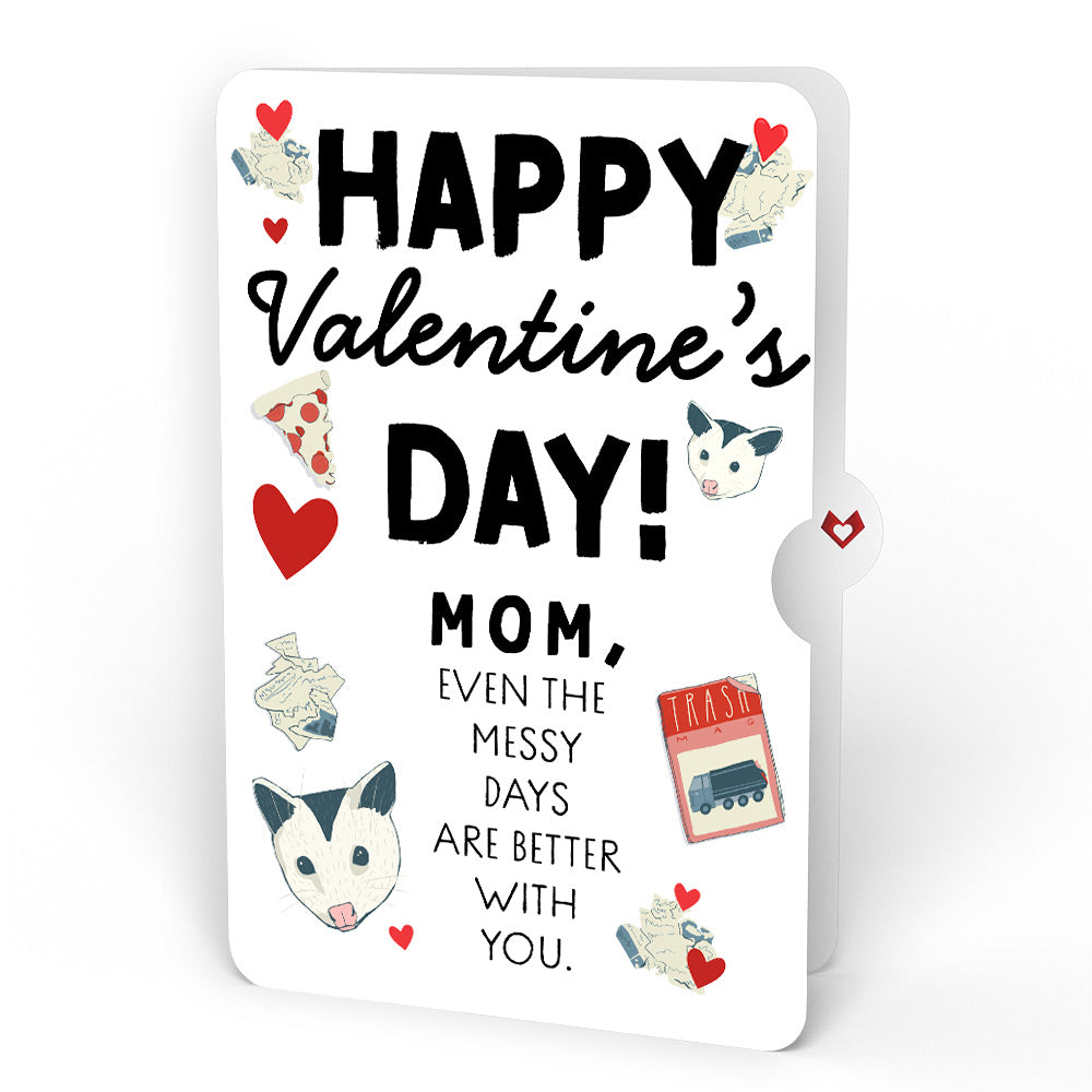 Party Possums Valentine Glitter Bouquet and Sentiment Set for Mom