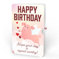 Hogs and Kisses Birthday Music and Light Pop-Up Card and Sentiment Set