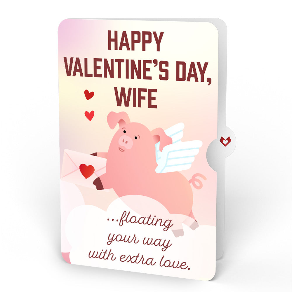 Hogs and Kisses Valentine Music and Light Pop-Up Card and Sentiment Set for Wife