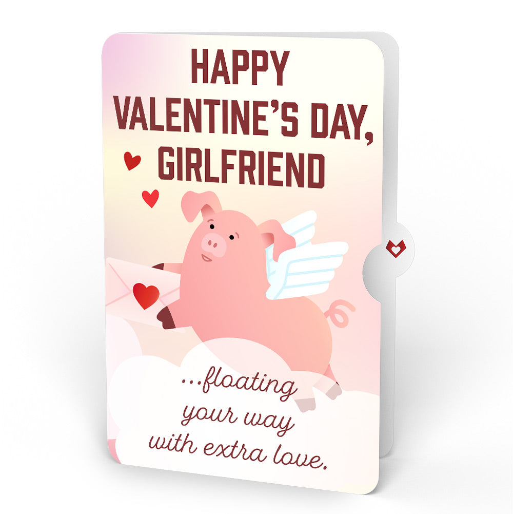 Hogs and Kisses Valentine Music and Light Pop-Up Card and Sentiment Set for Girlfriend
