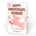 Hogs and Kisses Anniversary Music and Light Pop-Up Card and Sentiment Set for Husband