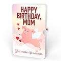 Hogs and Kisses Birthday Music and Light Pop-Up Card and Sentiment Set for Mom
