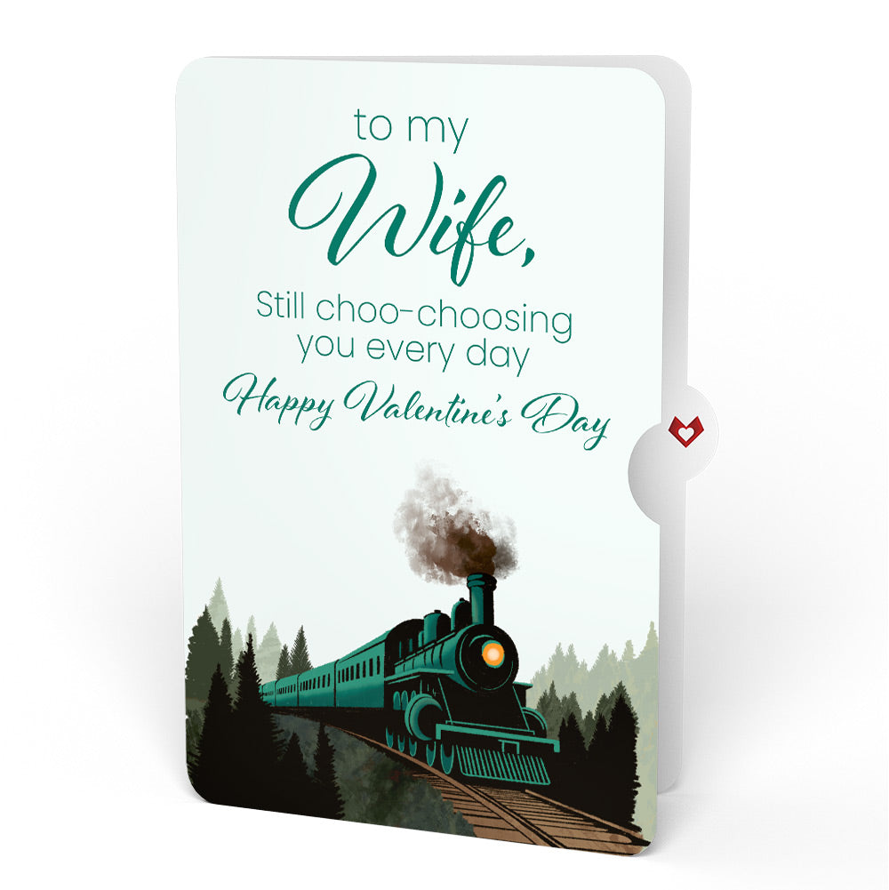 Classic Train Valentine Pop-Up Card and Sentiment Set for Wife