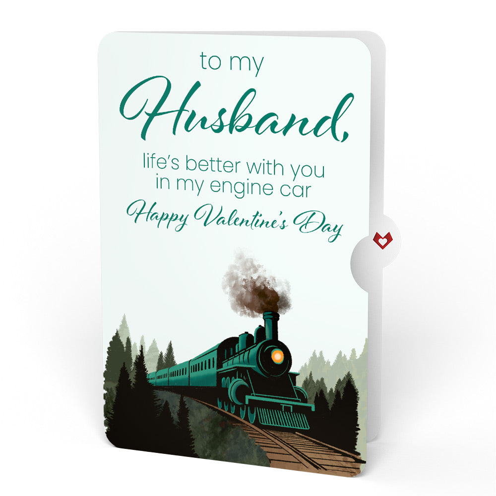 Classic Train Valentine Pop-Up Card and Sentiment Set for Husband