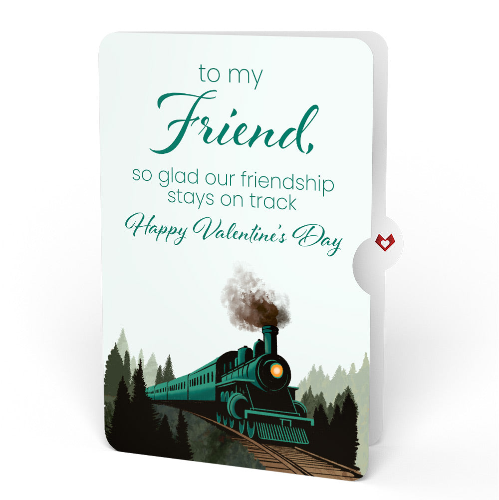 Classic Train Valentine Pop-Up Card and Sentiment Set for Friend
