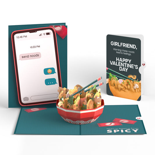Send Noods Spicy Valentine Pop-Up Card and Sentiment Set for Girlfriend