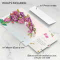 Watercolor Orchid Valentine Pop-Up Card and Sentiment Set for Wife