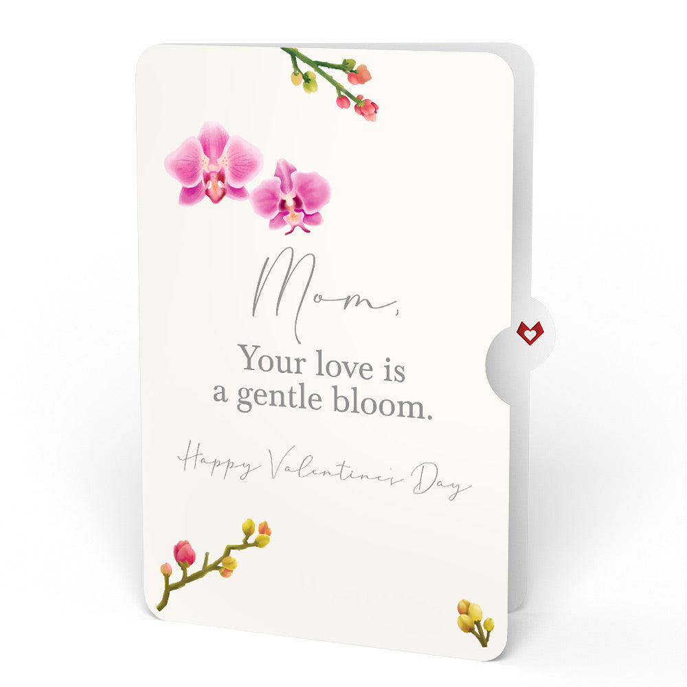Watercolor Orchid Valentine Pop-Up Card and Sentiment Set for Mom