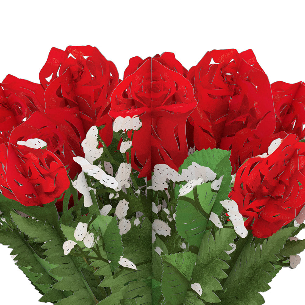 Valentine's Day Flower Bouquet and Sentiment Set for Mom