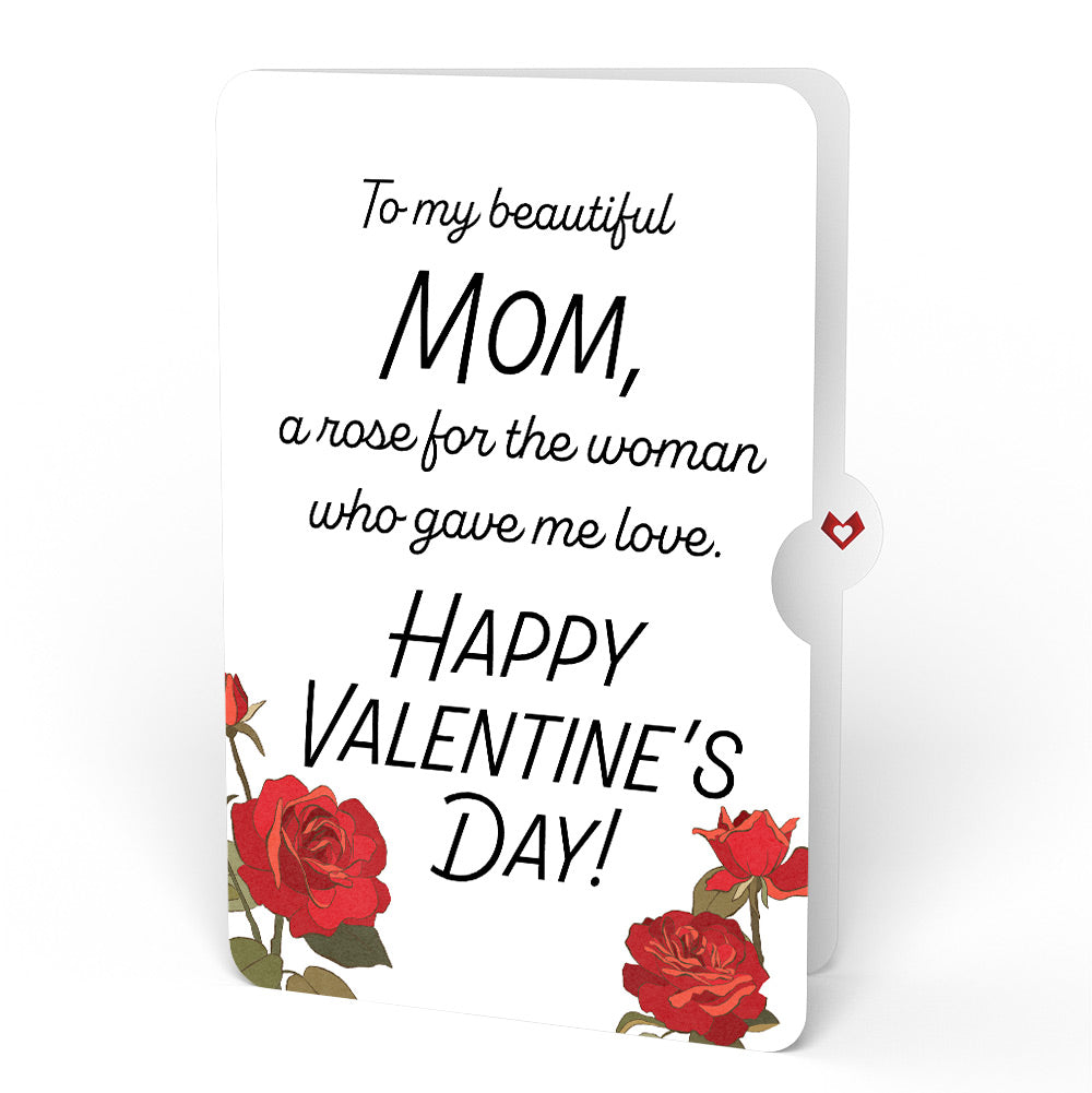 Valentine's Day Flower Bouquet and Sentiment Set for Mom