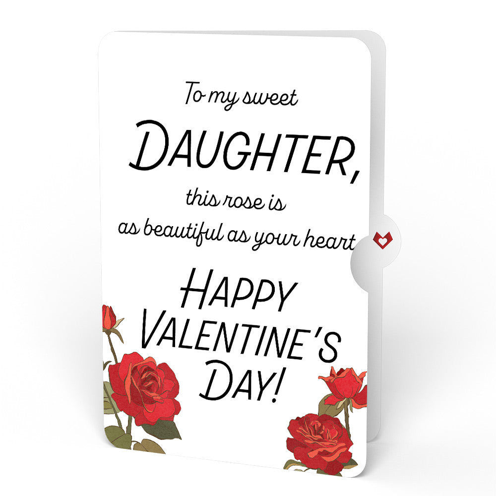 Red Rose Valentine Grand Bouquet and Roses Sentiment Set for Daughter