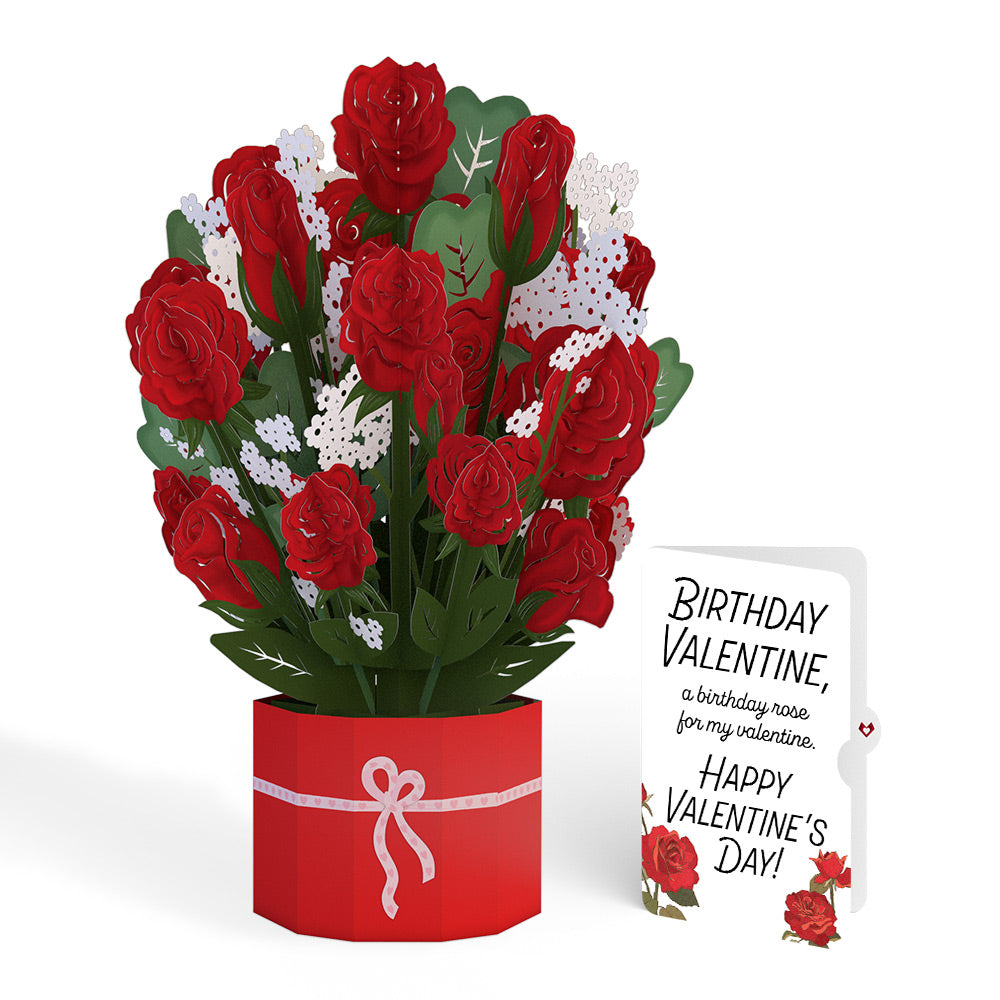 Red Rose Birthday Grand Bouquet and Sentiment Set