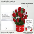 Red Rose Birthday Grand Bouquet and Sentiment Set