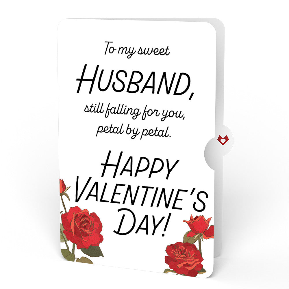 Red Sakura Tree Valentine Pop-Up Card and Sentiment Set for Husband